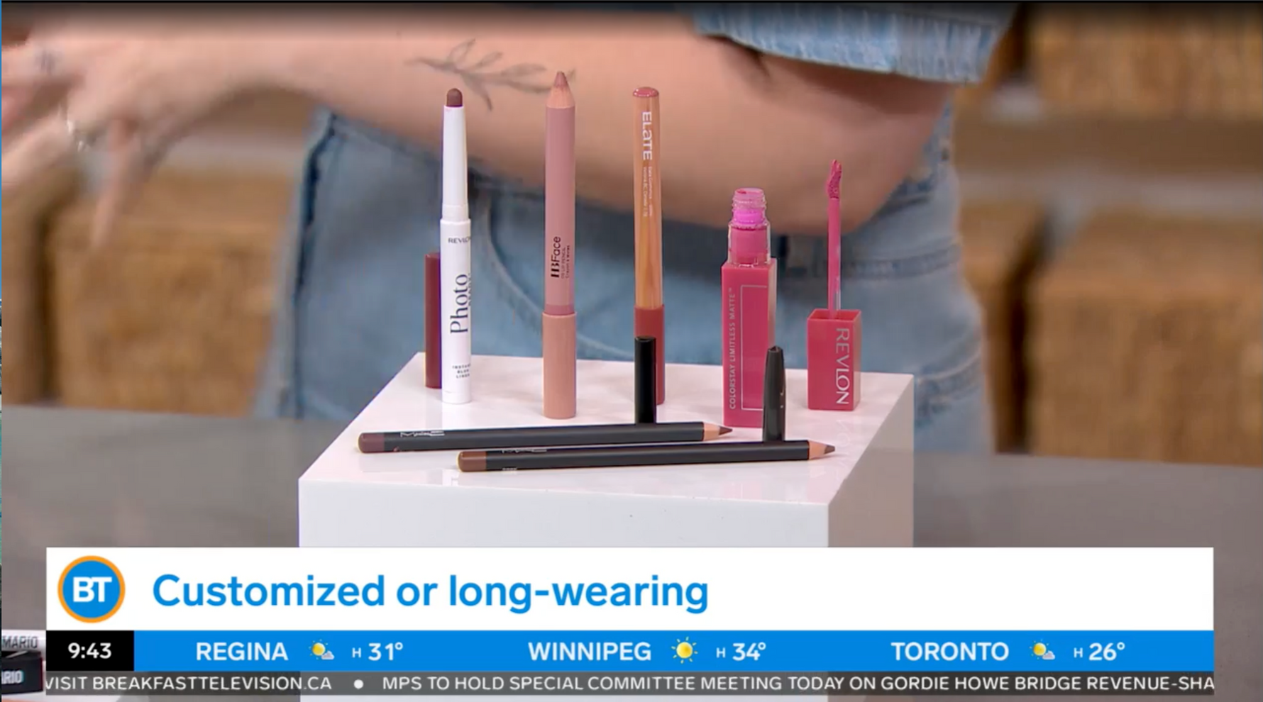 HBFace Lip Crayon Featured On Breakfast Television